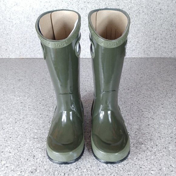 BOGS Rainboot Dark Hunter Green Kids Waterproof Shoes - Picture 4 of 8